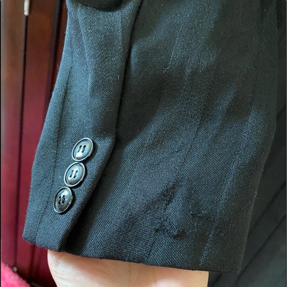 Vintage 2-pc double breasted Black Suit Size 6 - Picture 16 of 16